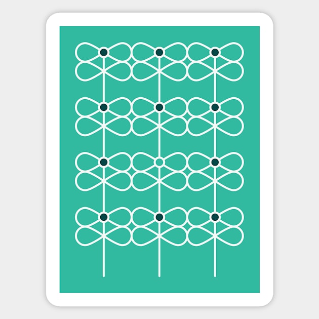 Bearberry Rows (Teal) Sticker by Cascade Patterns